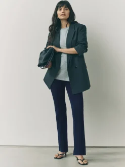 Rinçant denim - Leggings bootcut en jersey à carreaux