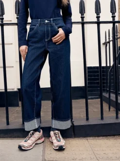 Rinse - Jean Boyfriend Jambe large Milieu Relevé