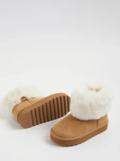 River Island Bottes doublées de fourrure avec poignets en fourrure
