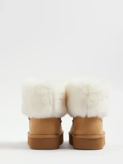 River Island Bottes doublées de fourrure avec poignets en fourrure