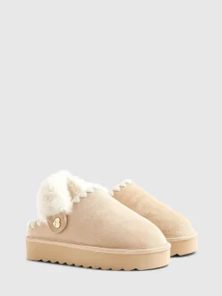 River Island chaussons Whipstch en fourrure