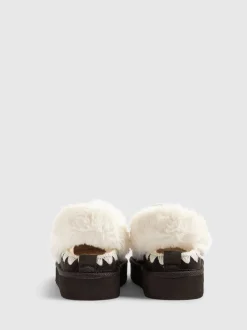 River Island chaussons Whipstch en fausse fourrure