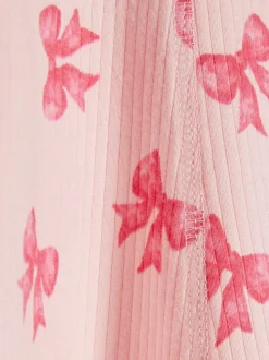 River Island Robe côtelée à manches longues et col nœud