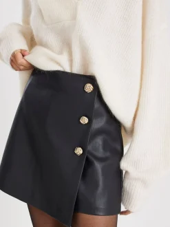 River Island Skort asymétrique en cuir faux