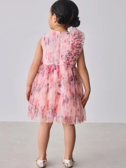 Robe Baker by Ted Baker à effet froissé en maille 3D et à épaules volantées