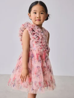 Robe Baker by Ted Baker à effet froissé en maille 3D et à épaules volantées