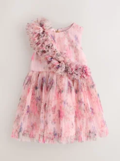 Robe Baker by Ted Baker à effet froissé en maille 3D et à épaules volantées