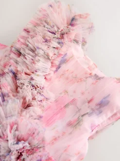 Robe Baker by Ted Baker à effet froissé en maille 3D et à épaules volantées