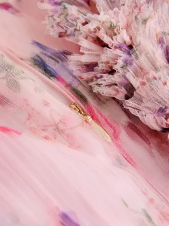 Robe Baker by Ted Baker à effet froissé en maille 3D et à épaules volantées