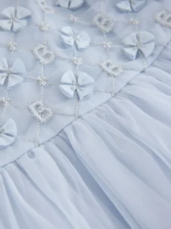 Robe Baker by Ted Baker bleue en maille brodée