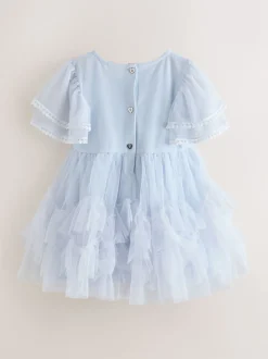 Robe Baker by Ted Baker bleue en maille brodée