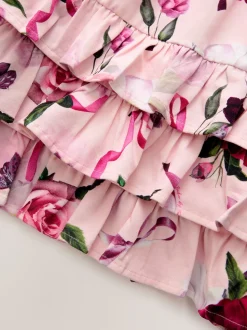 Robe Baker by Ted Baker rose en jersey à ourlet à volants fleuri