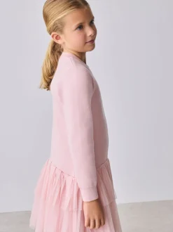 Robe Baker by Ted Baker rose en maille à ourlet en tulle