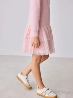 Robe Baker by Ted Baker rose en maille à ourlet en tulle