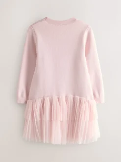 Robe Baker by Ted Baker rose en maille à ourlet en tulle
