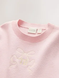 Robe Baker by Ted Baker rose en maille à ourlet en tulle