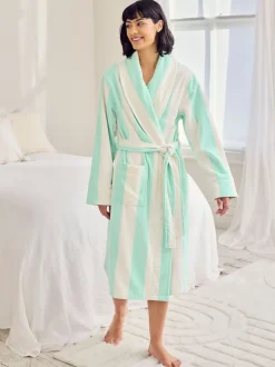 Robe de chambre Chelsea Peers rayée en coton éponge