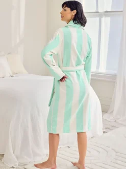 Robe de chambre Chelsea Peers rayée en coton éponge