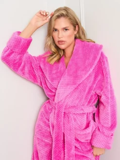 Robe de chambre Jim Jam the Label rose en nid d’abeille