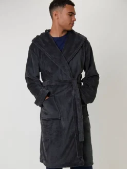 Robe de chambre Loungeable texturée à capuche pour homme