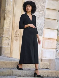 Robe de grossesse Seraphine en maille pointelle