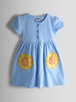 Robe JoJo Maman Bébé Sunflower à poches appliquées sur le devant