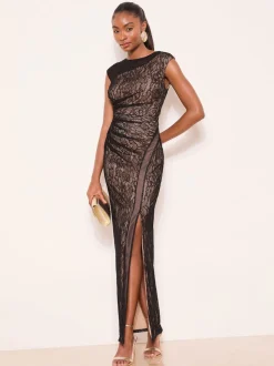 Robe longue Lipsy avec empiècement en dentelle