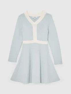 Robe Reiss Alma en maille côtelée à surpiqûres