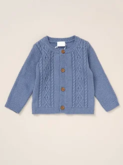 Rock a bye baby boutique Cardigan bleu en maille, Pantalons Ensemble
