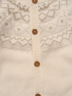 Rock-A-Bye Baby Boutique Ensemble Cardigans blanc et Pantalons à pieds en maille à Motif Fair Isle