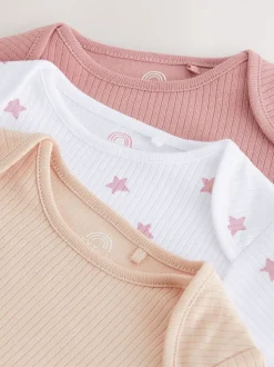 Rose - 3 Lot de bodys à manches longues pour bébé avec dysplasie de la hip