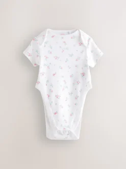 Rose - 3 Lot de bodys bébé à manches courtes pour dysplasie de la hanche