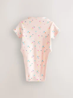 Rose - 3 Lot de bodys bébé à manches courtes pour dysplasie de la hanche