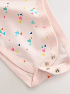 Rose - 3 Lot de bodys bébé à manches courtes pour dysplasie de la hanche