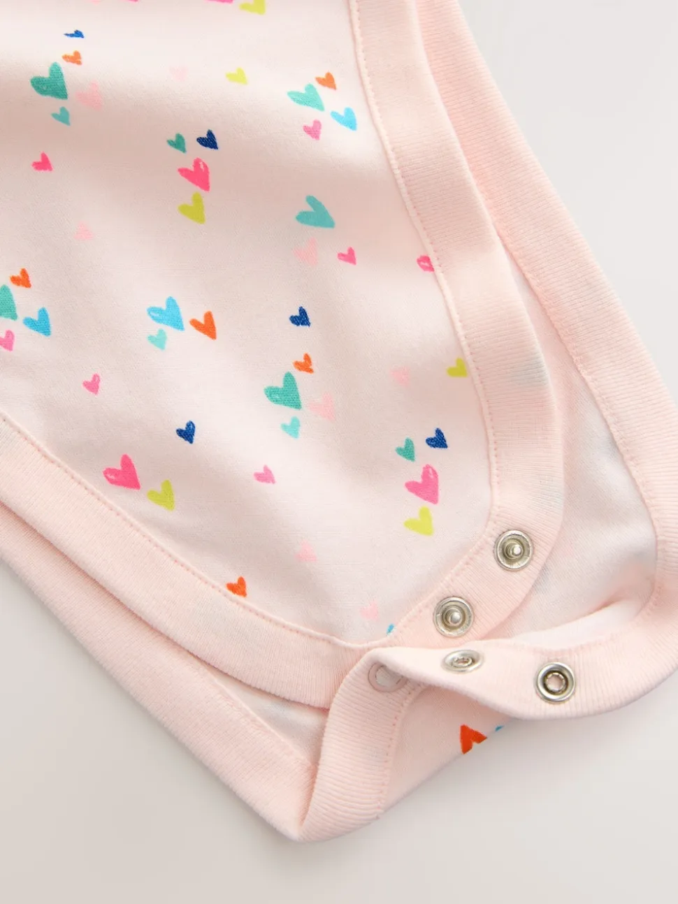 Rose - 3 Lot de bodys bébé à manches courtes pour dysplasie de la hanche