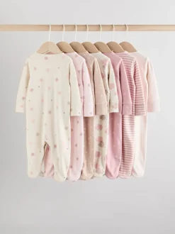 Rose - 7 Pack Baby Sleepsuits (0mths-3yrs)