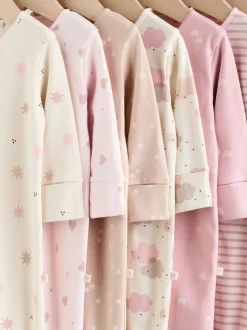 Rose - 7 Pack Baby Sleepsuits (0mths-3yrs)