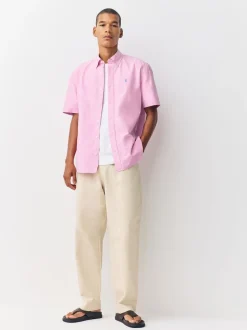 Rose - Ajustement régulier - Chemise Oxford à manches courtes