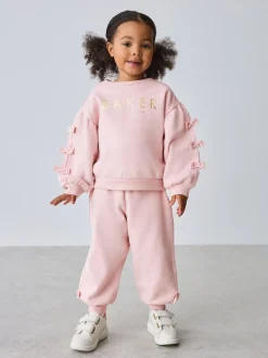 Rose - Baker by Ted Baker ensemble sweat et Joggings bleu 2 Pieces avec nœud sur le côté