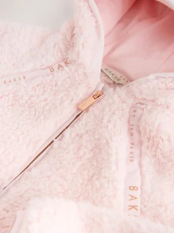 Rose - Baker by Ted Baker veste zippée en polaire en peau de mouton à capuche