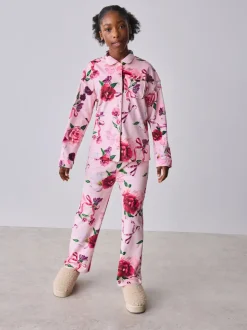 Rose - Baker by Ted Baker Ensemble Pyjamas Polaires Fleuris 2 Pièces