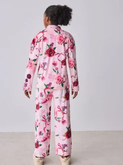 Rose - Baker by Ted Baker Ensemble Pyjamas Polaires Fleuris 2 Pièces