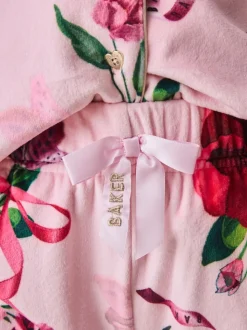 Rose - Baker by Ted Baker Ensemble Pyjamas Polaires Fleuris 2 Pièces