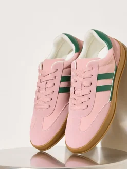 Rose - Baskets de sport Friends Like These LaceUp rétro à semelle en gomme