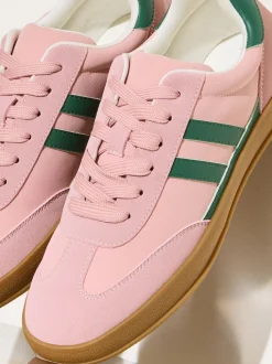 Rose - Baskets de sport Friends Like These LaceUp rétro à semelle en gomme