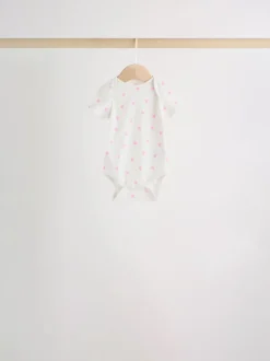 Rose - Bodys pour bébés Manches courtes 5 Pack