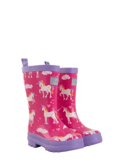 Rose - Bottes de pluie Hatley Shark Frenzy roses