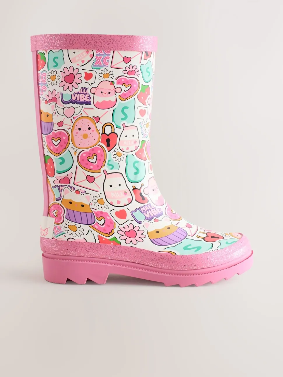 Rose - Bottes de pluie Squshmallows