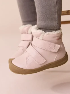 Rose - Bottes imperméables à fermeture par contact