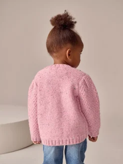 Rose - Cardigan en maille épaisse Bobble (3mths-10yrs)